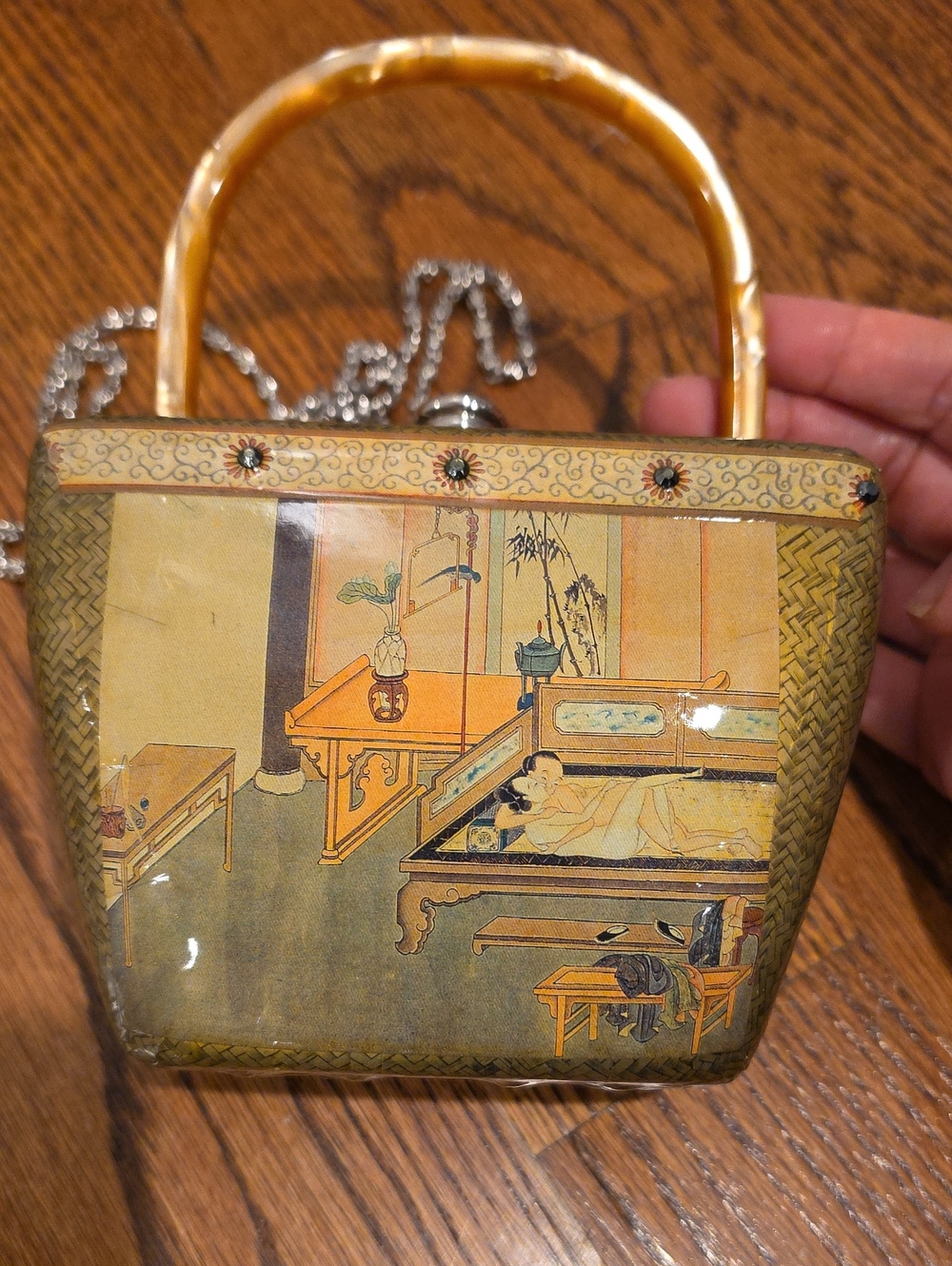 Stella Page Los Angeles Box Clutch in Cream & Gold ☆LIMITED EDITION☆